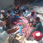 Distribution of meat to deserving families through charities